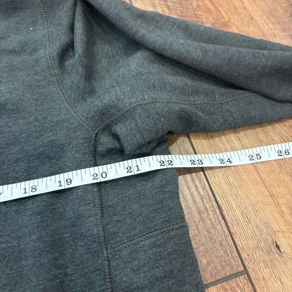 The North Face Terry Long Sleeve Henley Shirt Dark Gray Pullover Mens Sz L Large